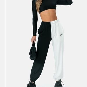 Adidas Babygirl Black & White Sweatpants